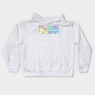 Hand Drawn Electrocardiogram (ECG) Pastel Kids Hoodie